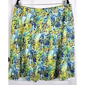 NWT Talbots Plus Size Watercolor Fit & Flare Skirt Size 14W
